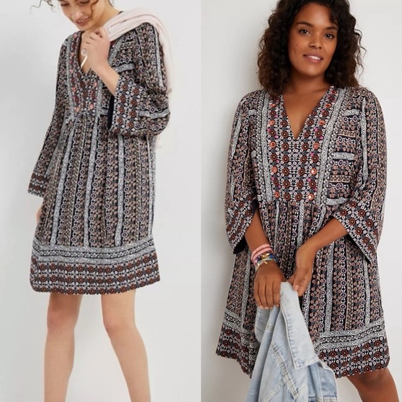 Anthropologie Maeve Naomi Dress Embroidered Sequin Tunic Size M - Picture 1 of 15